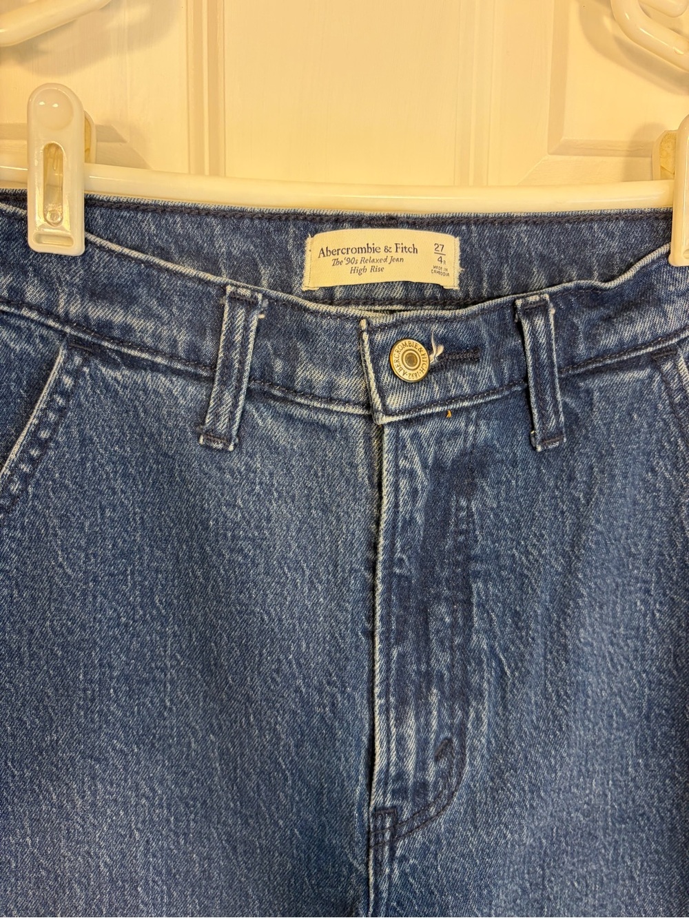 Abercrombie & Fitch ‘90s Relaxed High Rise Jeans | WM Size 27 (US 4) | Wide Leg - Picture 3 of 10